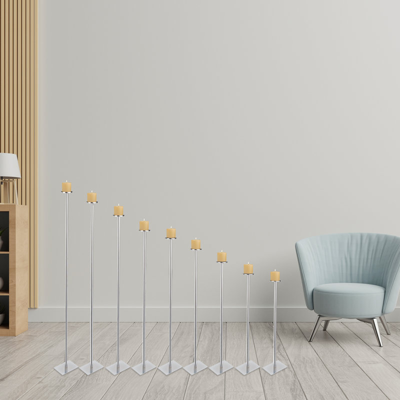 Ebern Designs 9pcs FreeStanding Floor Candle Holders Set & Reviews